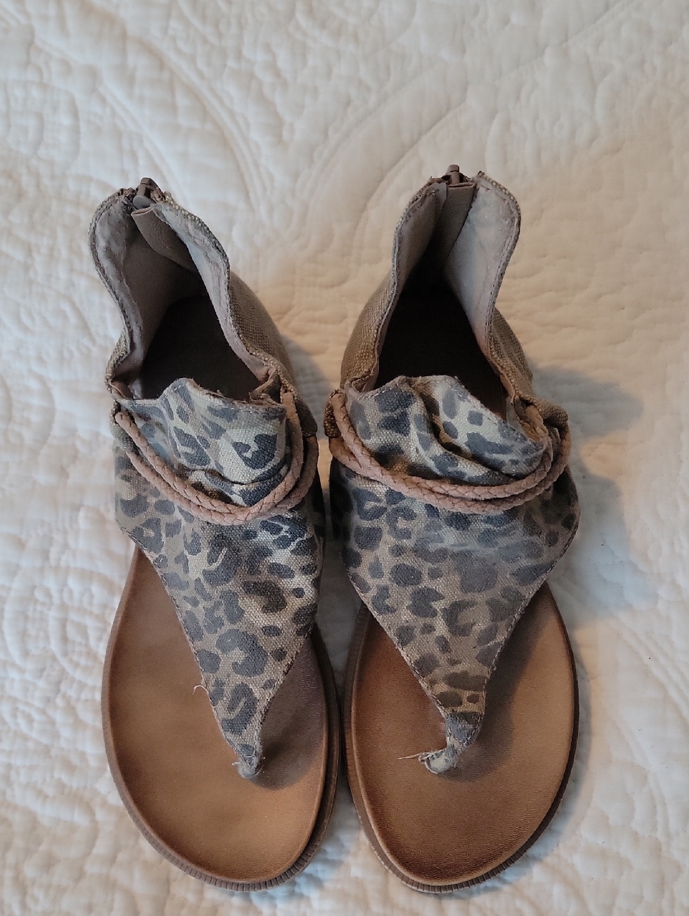 Very G Taupe Leopard  Sandals